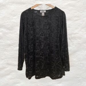 Velour Jacquard Top by Bice Size 1X NWOT